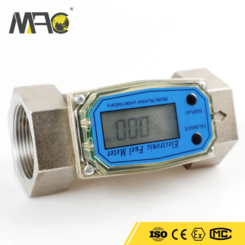 Электронный расходомер топливной турбины Macsensor ЖК-цифровой дисплей для керосиновых дизельных
