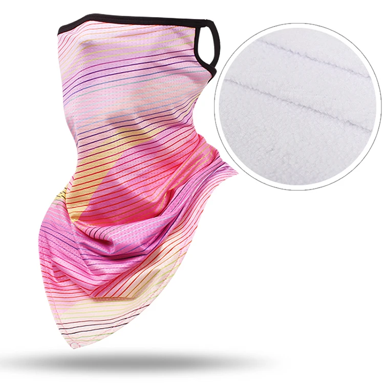 winter hot sell stripe custom warm ski mask outdoor sports mask cycling windproof hanging on ears balaclava face mask