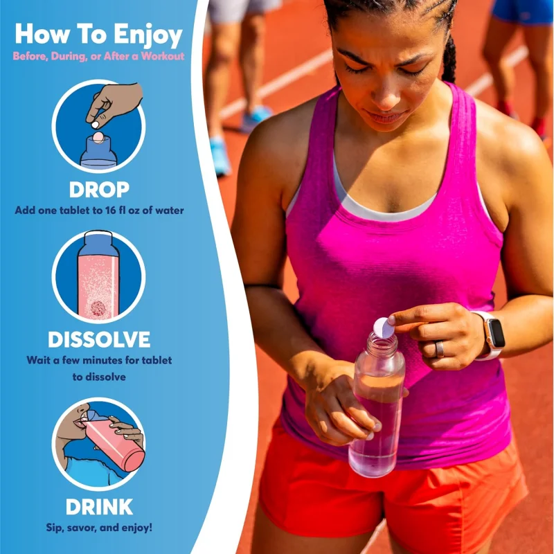 Hydration Daily Wellness Effervescent Tablets Fizzy No Sugar Electrolyte Mixed Citrus Vegan food supplements vitamin tablets