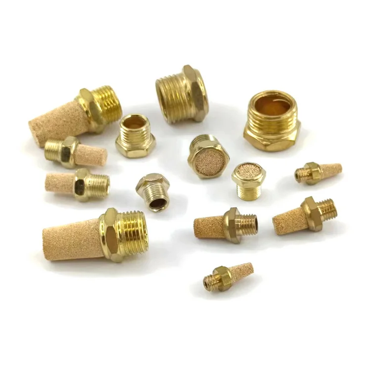 SNS PSB Series factory solenoid silencer BSL brass pneumatic silencer air manifold valve silencer