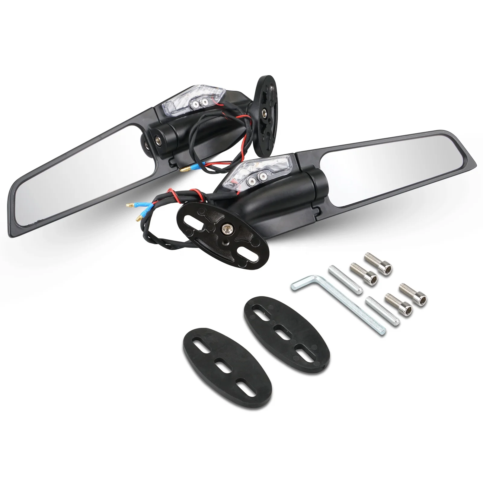 Bevinsee For Yamaha R1 R6 R3 R25 Motorcycle Rearview Side Mirror With Turn Singal LED 2015-2020 2021