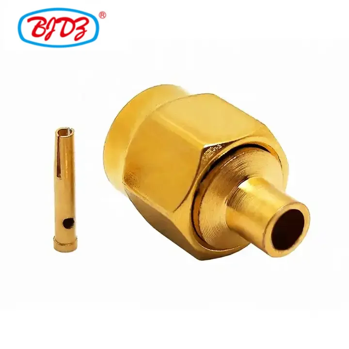 Factory supply Wholesale RP reverse polarity SMA Male Solder RF Coax Coaxial connectors For RG141 RG402 Cable