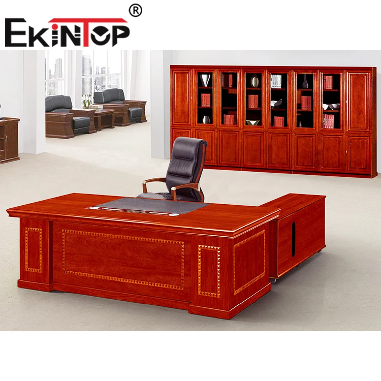 Ekintop new design wood elegant  executive modern model of office desks with side table