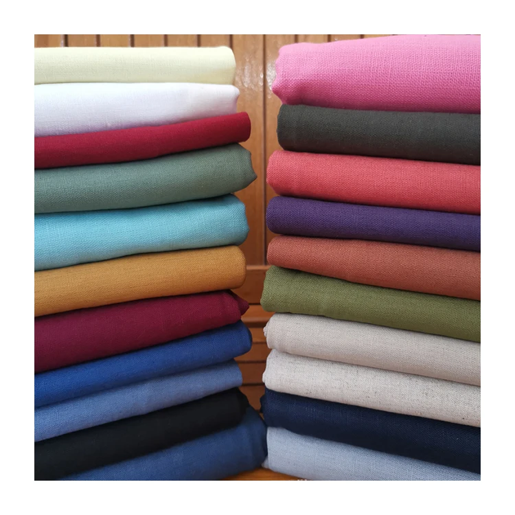 Linen supplier wholesale soft eco friendly linen cotton fabric for garment (1600541067438)