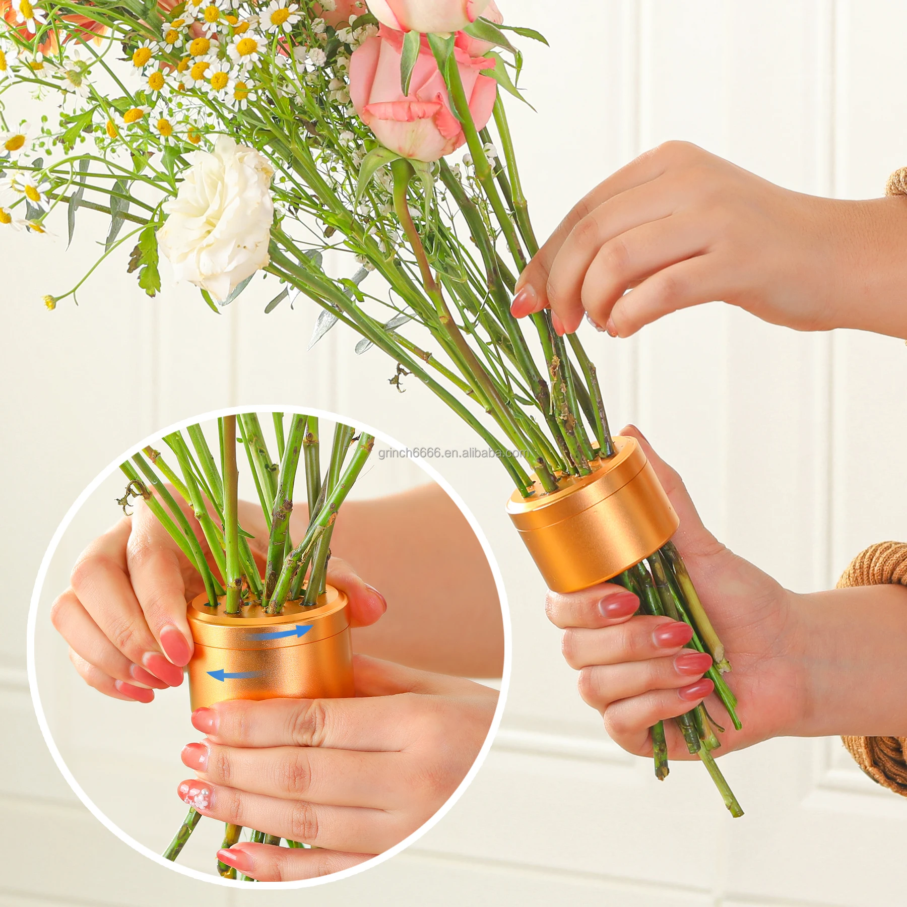 Ikebana держатель для цветов голландский спиральный букет Твистер украшение свадебного стола Цветочная композиция булавка вышивания лягушка ваза