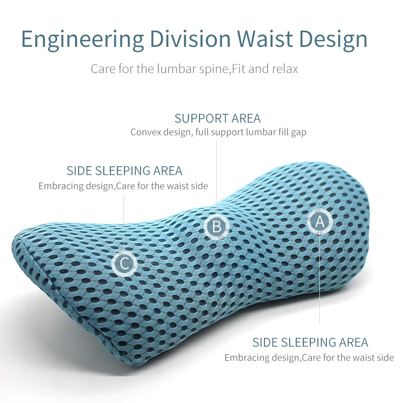 memory foam lower back pain relief lumbar support cushion pillows support correct posture back rest pillow