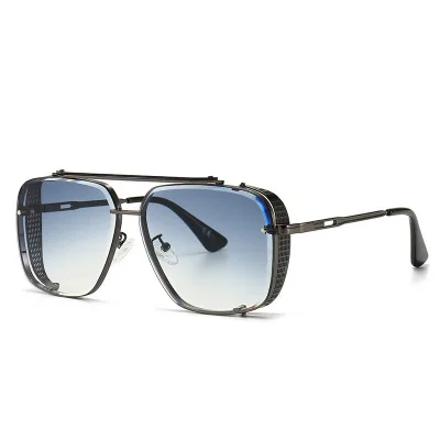 Luxury brand design Fashion Mach Six Eight Style Gradient lens Sunglasses PUNK Men Vintage Brand Design Sun Glasses Oculos 115