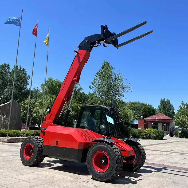Low Price AC Motor Telehandler telescopic loader  Forklift 20 Met 4 TON Sanny Telehandler 7 Ton Rotating Telehandler Sale