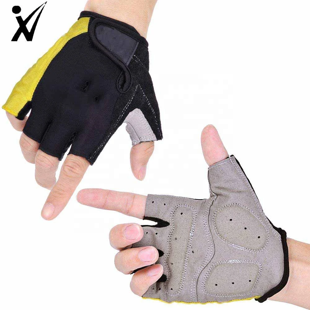 Wholesale  Outdoor Half Finger Bike Gloves Breathable Adjustable Cycling Gloves Lightweight Mountain Bike Gloves