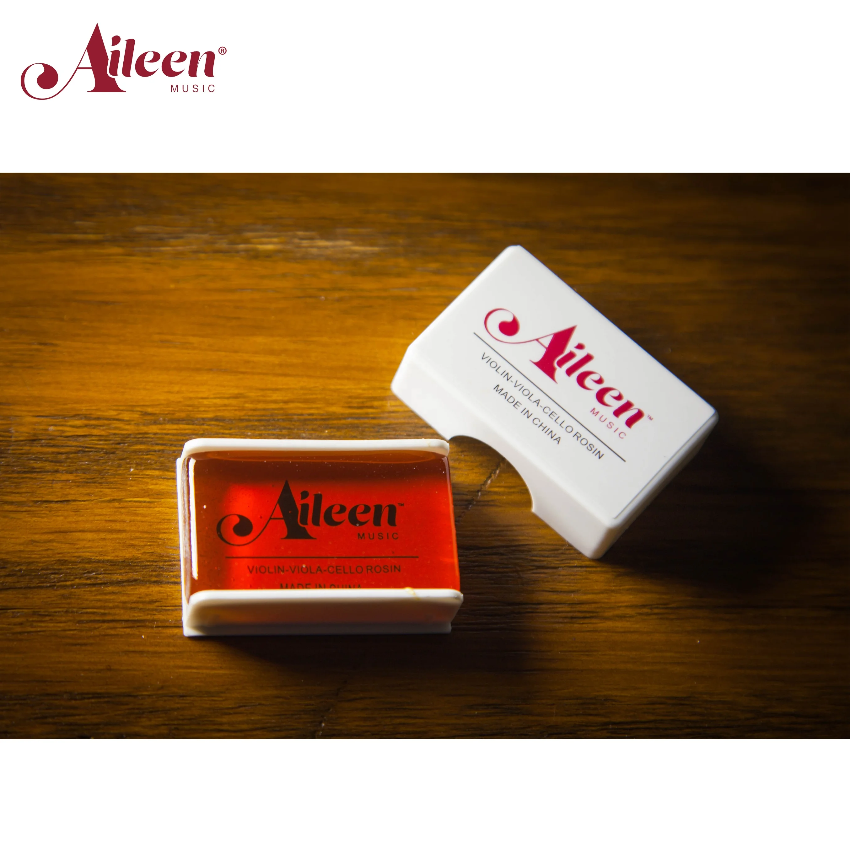 AileenMusic wholesale OEM service oblong shape plastic violin rosin (RV01G)