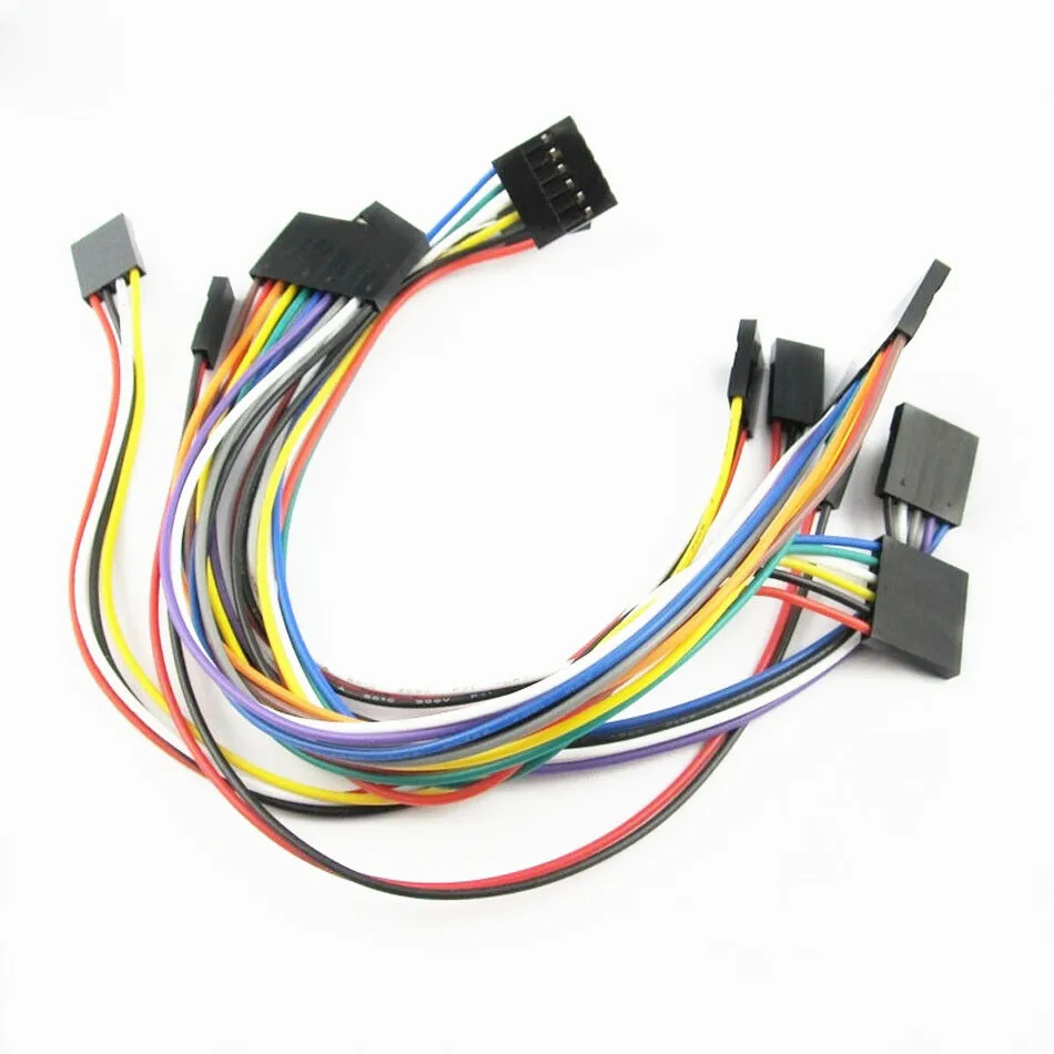 1/2/3/4/5/6/7/8/10P F-F Dupont Wire Line Jumper Cables 20CM 2.54MM PCB Arduino