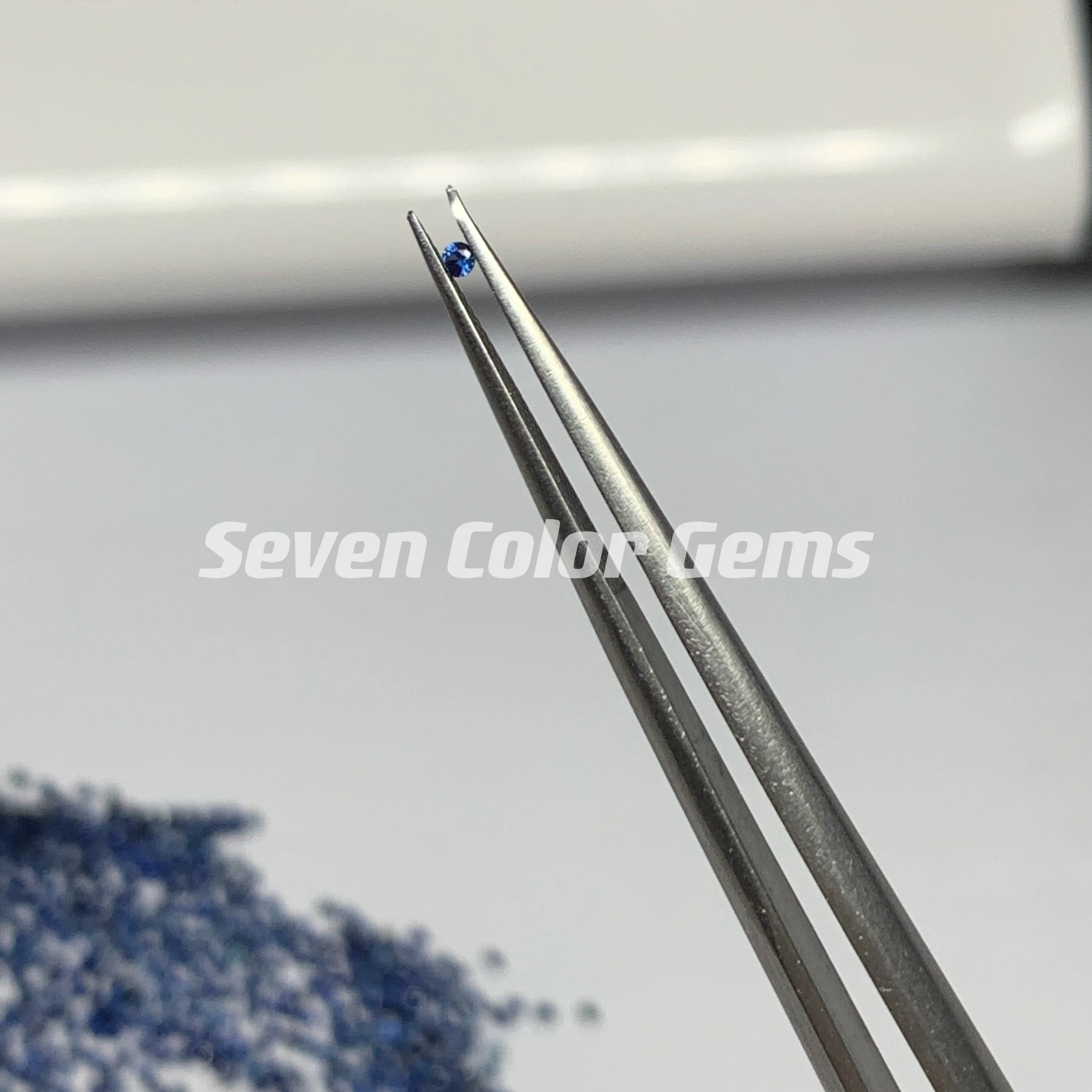 0.8mm-2.0mm Natural Blue sapphire stone, sea blue color,elegant,high quality Round Shape  loose sapphire stone ,raw gemstone