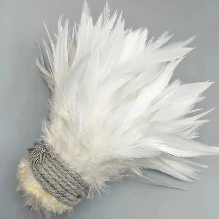 bleached dyed saddle hackle feather