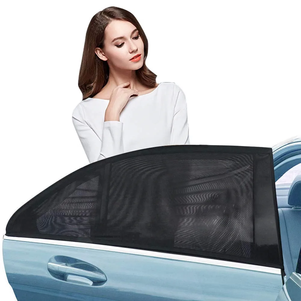 ZY-C-028 УФ-защита заднего бокового окна автомобиля козырек от солнца выдвижной черного цвета с сеткой, Солнцезащитная шторка для автомобиля с роликовым механизмом для штор