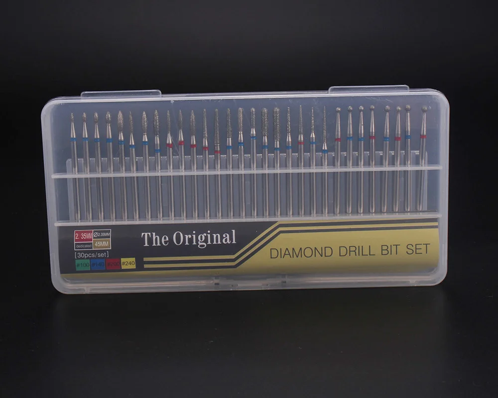 Набор алмазных насадок для маникюрного-педикюрного аппарата фреза 30