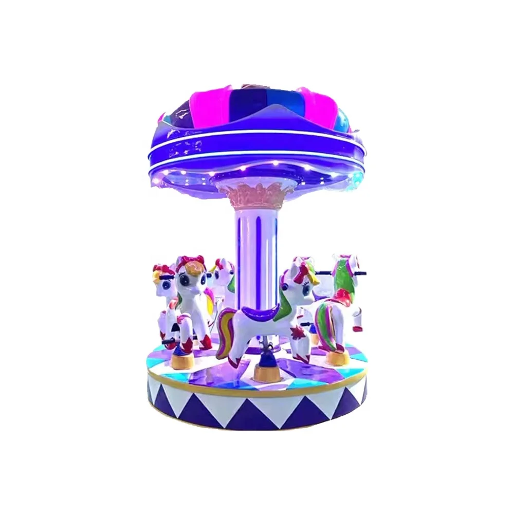 Dinibao Hot Sale Three Seats Electric Mini Kids Mechanical Ride Carousel 6 Players Six Seats Rides for Amusement Park