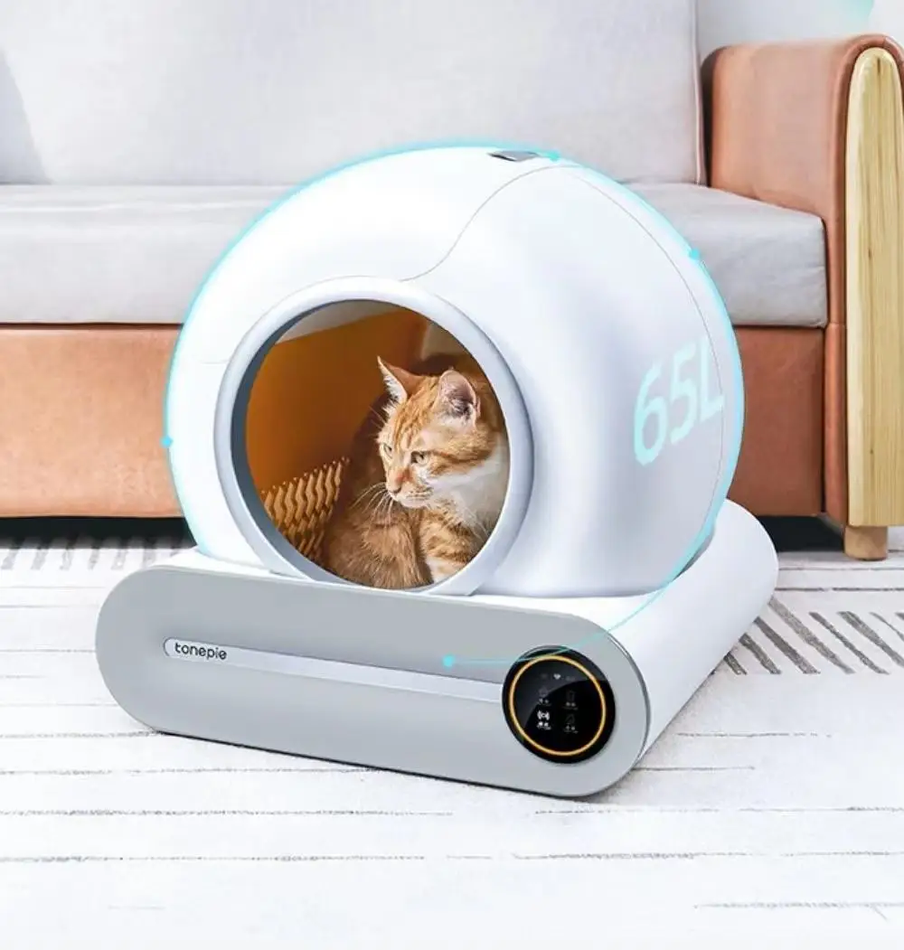EU Warehouse 2024 Large Automatic Cat Toilet Wit App Remote Control Self-cleaning Intelligent Health Monitor Cat Litter Box