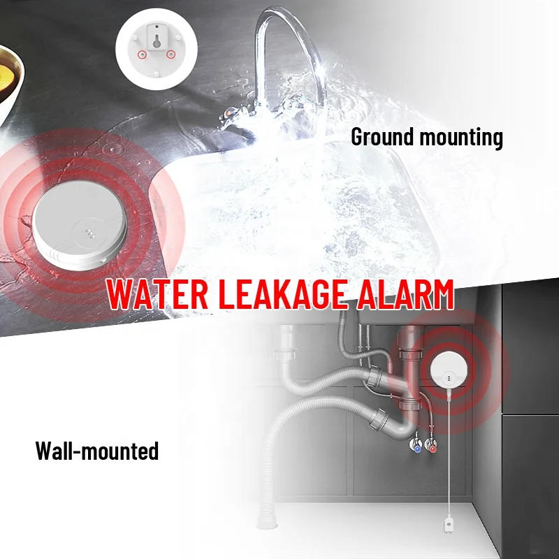 Factory direct 135DB portable multifunctional water buzzer leakage detection alarm for home security