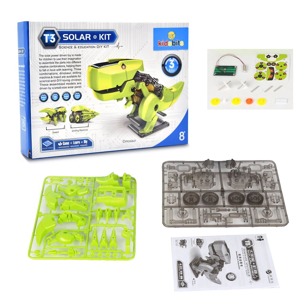 STEM 4-in-1 diy transforming robotic toys for kids solar robot toy