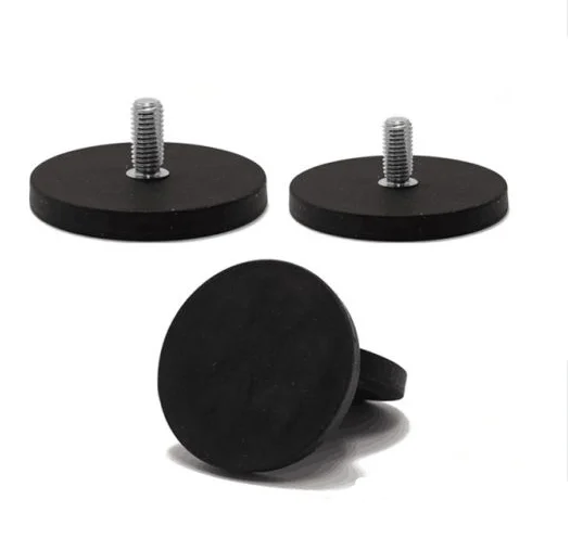 High Quality Rubber Coated 60kg Pull Force Neodymium Pot Magnet