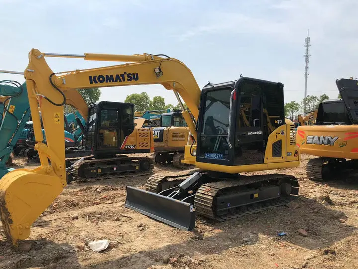 7tons digger  Cheap Price Used KOMATSU PC70-8 Mini Excavator  pc70 pc60 pc50 pc40 Mini Small  Digger Mini Excavators For Sale