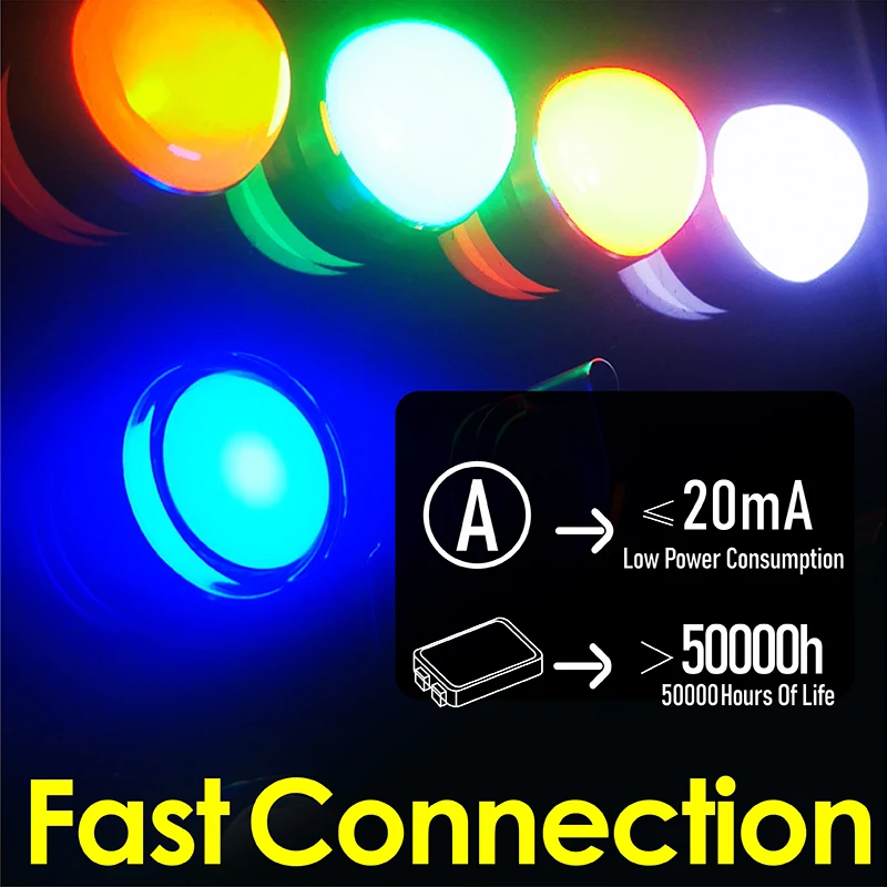 LANBOO 22mm IP68 Red Green Blue Yellow LED 12V 24V 110V 220V 250V 380V Indicator Light Pilot Signal  Lamp Caution Light