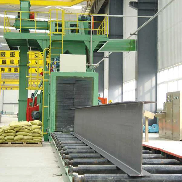 
steel plate, H beam shot blasting machine 