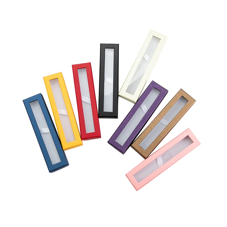 JH Cheap Promotional Cardboard Window Gift Box Hard Paper Pen Gift Box With Lids