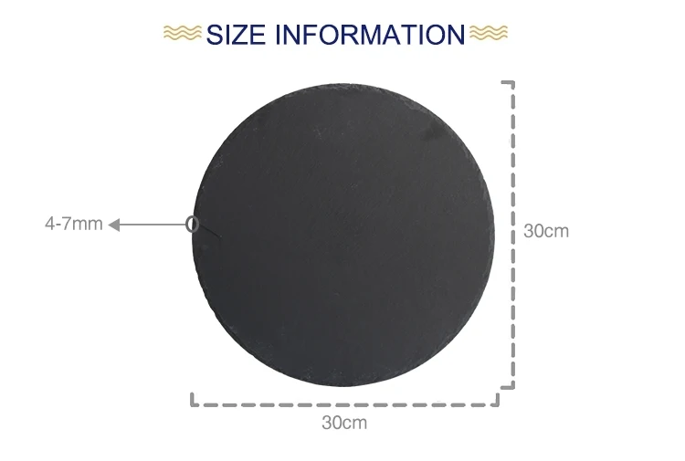 Customize Factory Price Supply Natural Slate Cutting Board Black Chopping Board