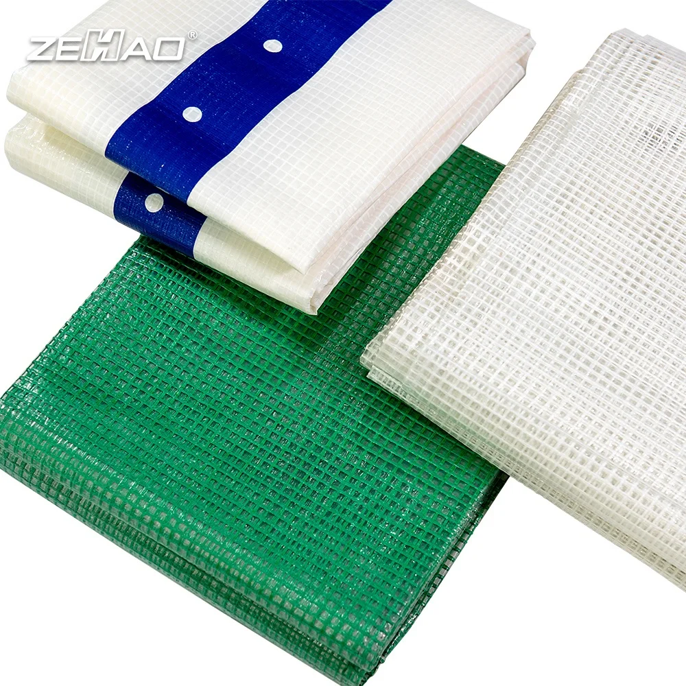 Rip Stop Round Farming Fish Tank Cover Plastic Tarpaulin Importers PE Other Fabric Mesh Fabric Coated Woven 6x6~14x14 any Color