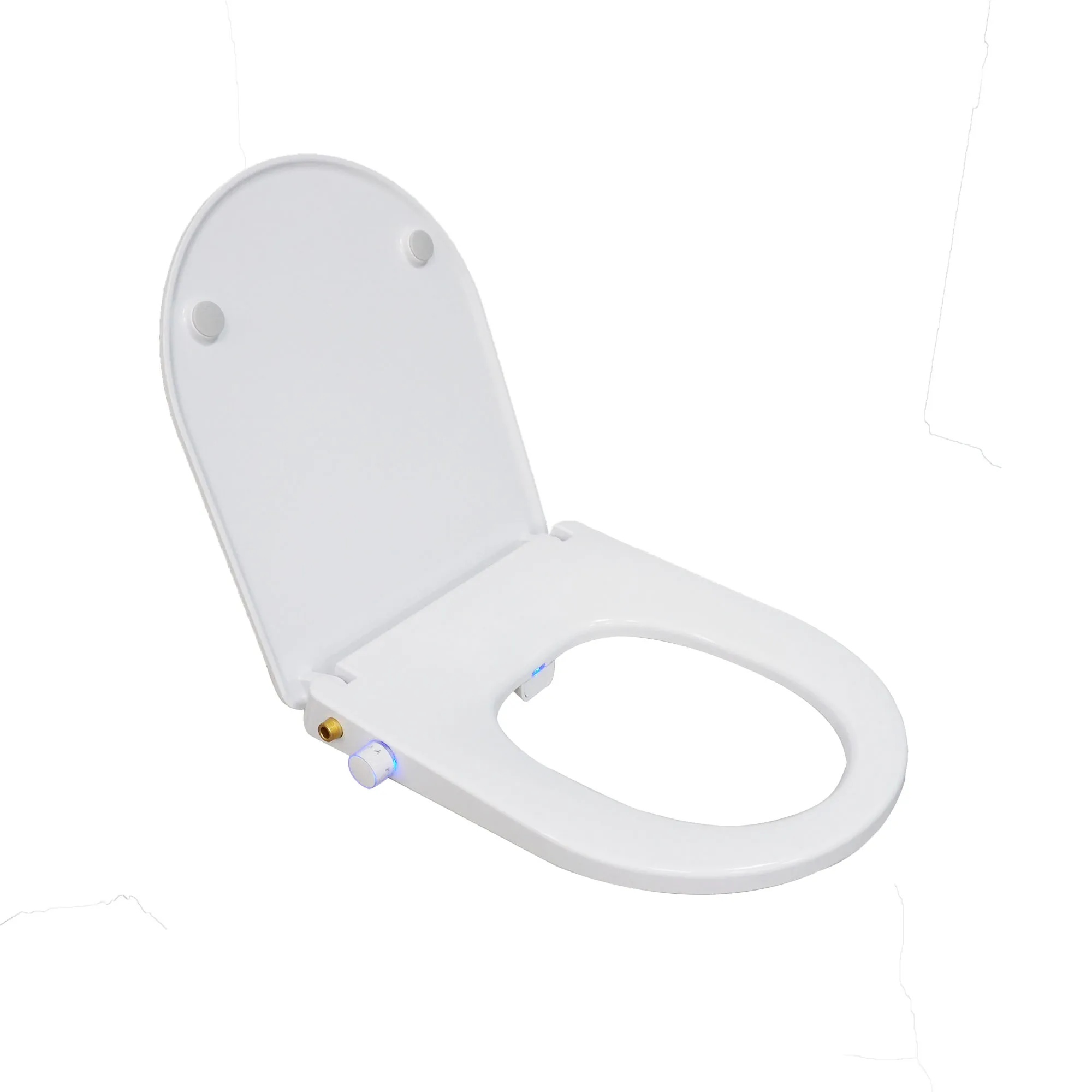 d shape toilet seat with bidet dual nozzle bidet toilet seat slow close