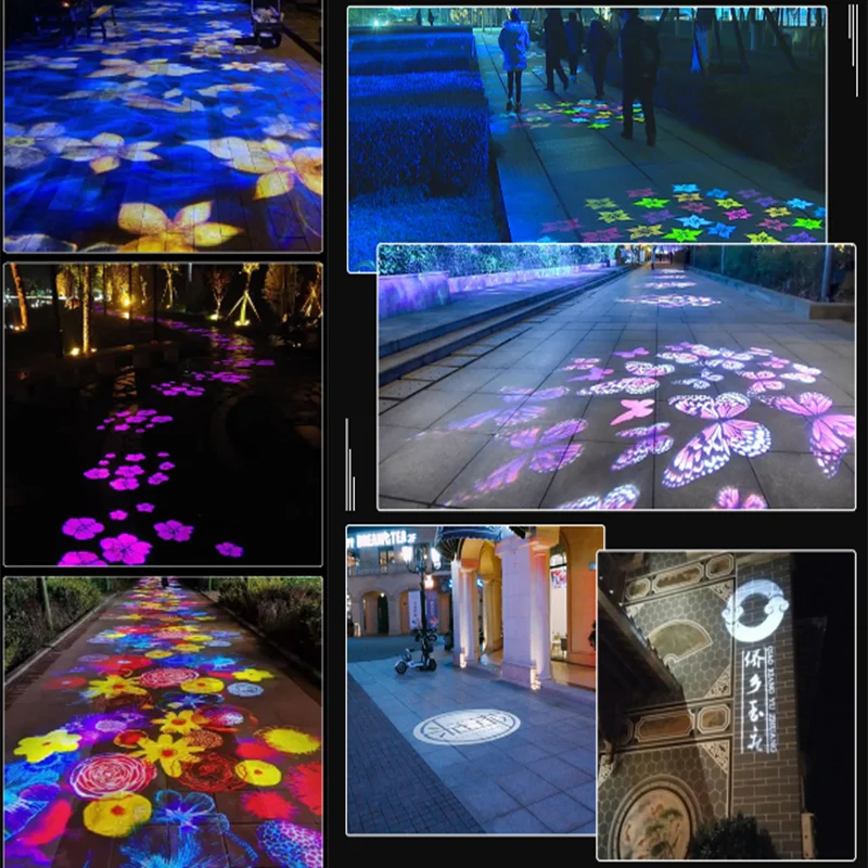 Nebula 150W LED Gobo Advertising Lights Waterproof IP65 Zoom 5 Custom Logos Gobo Projector