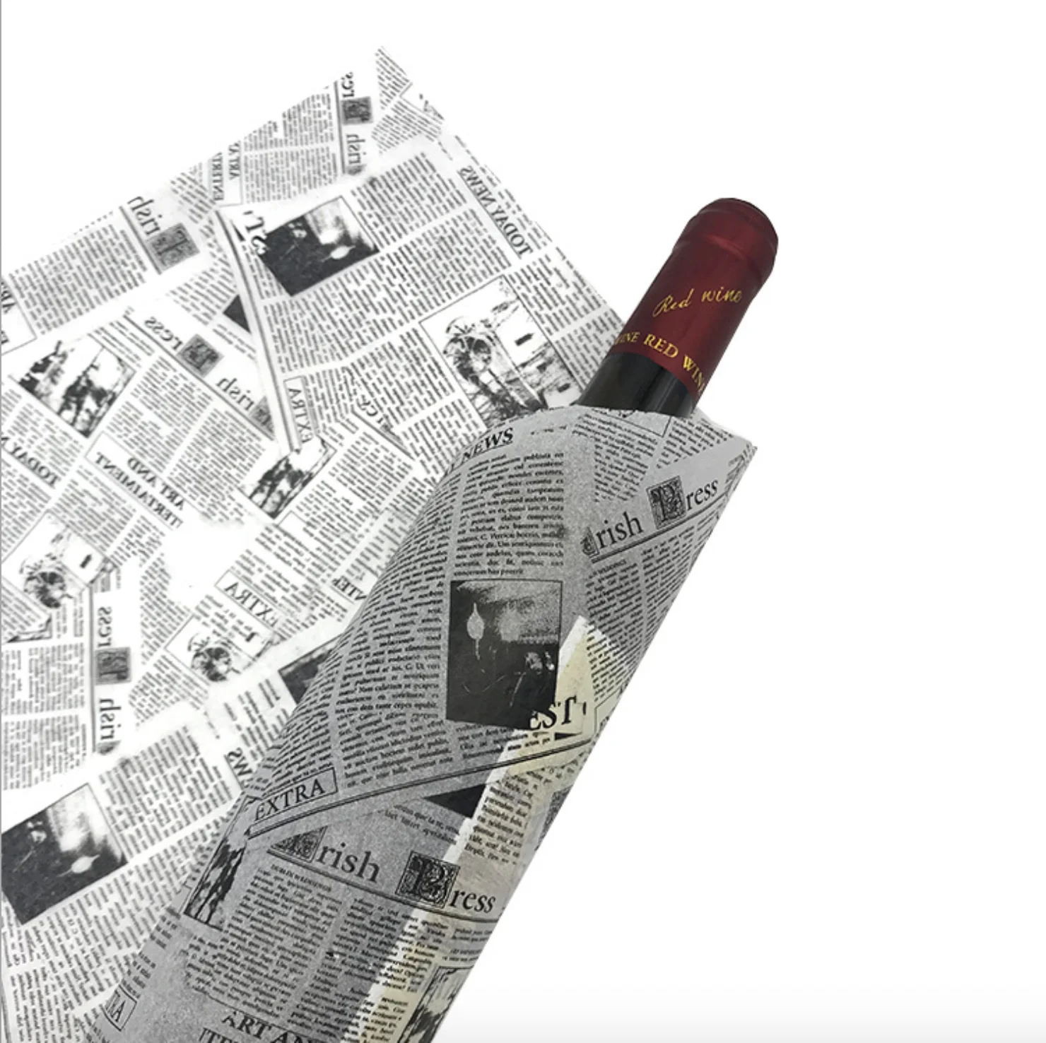 Wrapping 17 gsm Transparent printable White silk thin Wrapping Tissue Paper Wholesale for glass bottle