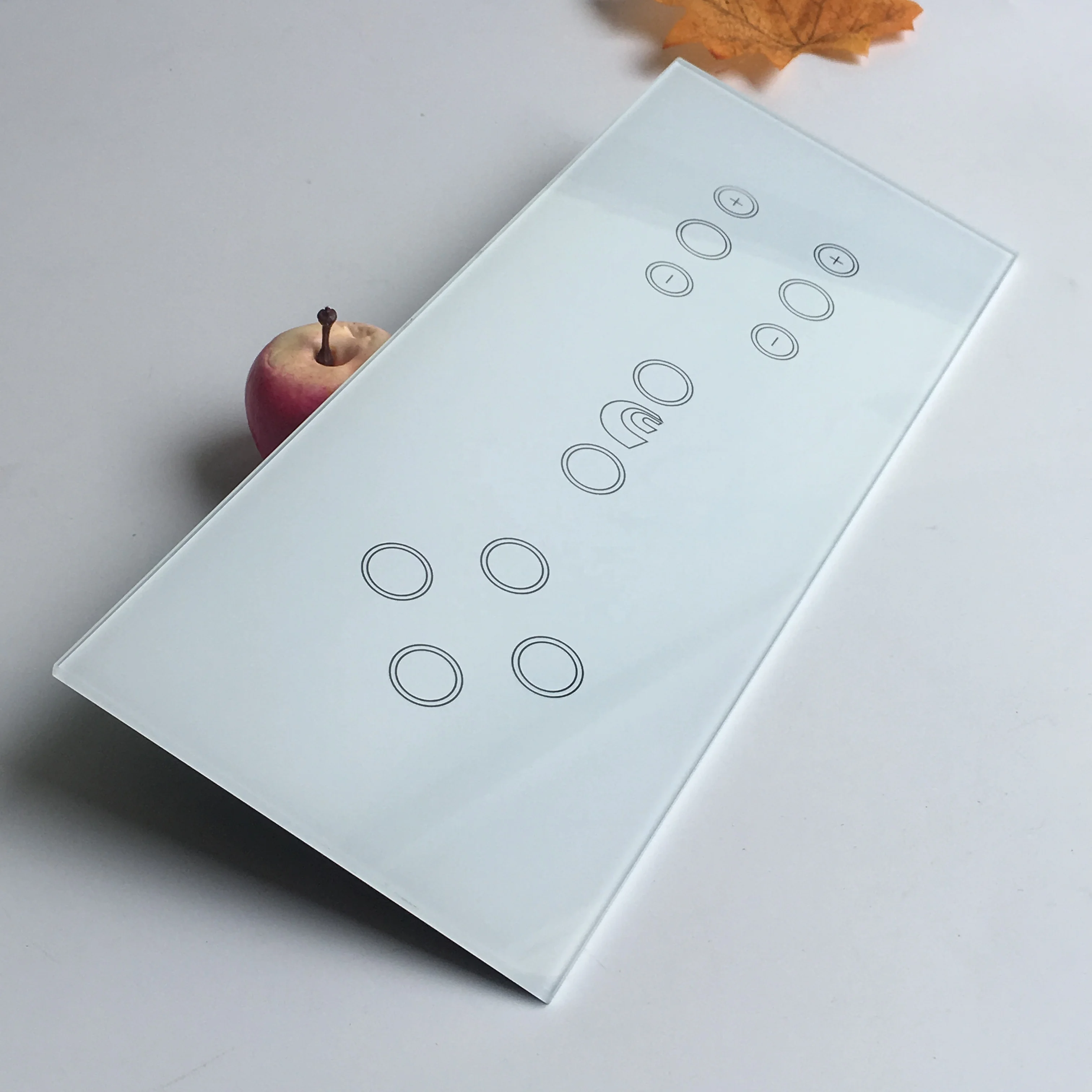 Glass factory customized White smart switch wifi remote wall light touch  glass