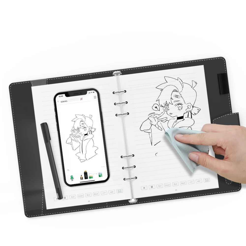 NEWYES Low MOQ Digital Note Book Smart Writing Pen Set Digitize Note Handwriting Recognition Smart Pen And Notebook App SyncPen