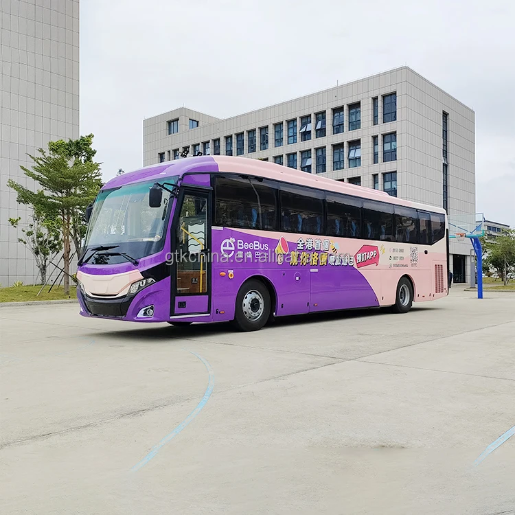 12m 65 seats new condition diesel Coach Bus 70 seater Automatic Guangtong Optional diesel bus for Sale