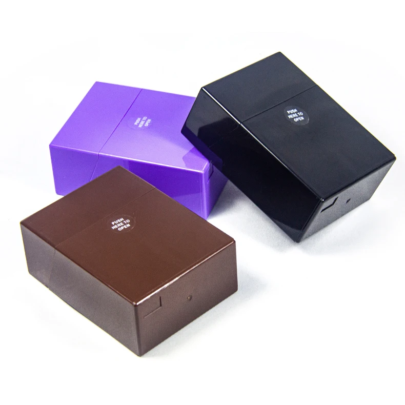 XY46CCP30 Wholesale Multi-color Portable Cigarette Case 30 Capacity Cigarettes Factory Directly Sales Plastic Cigarette Box