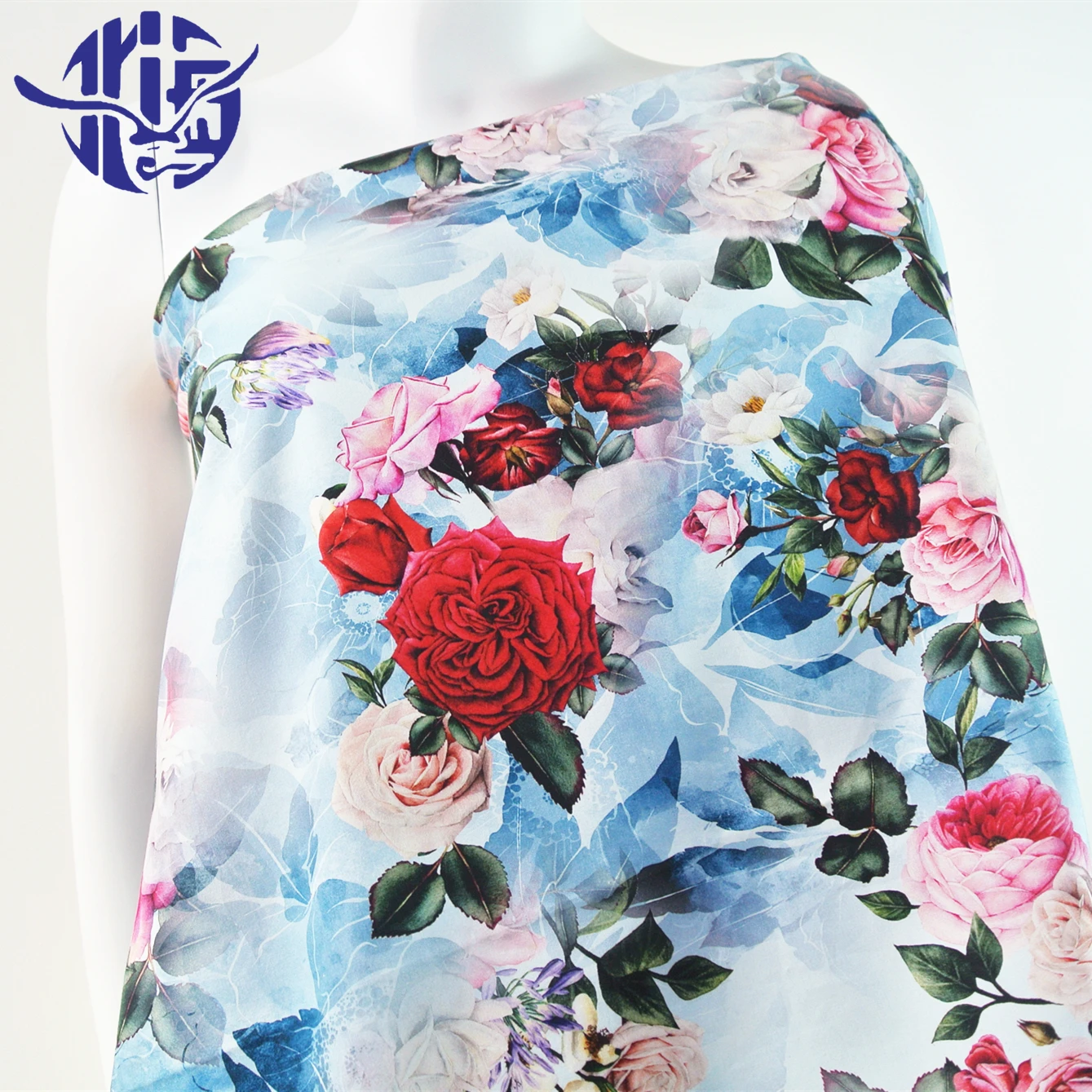 2020 summer and spring twill rose pattern digital print pima hijab cotton fabric india