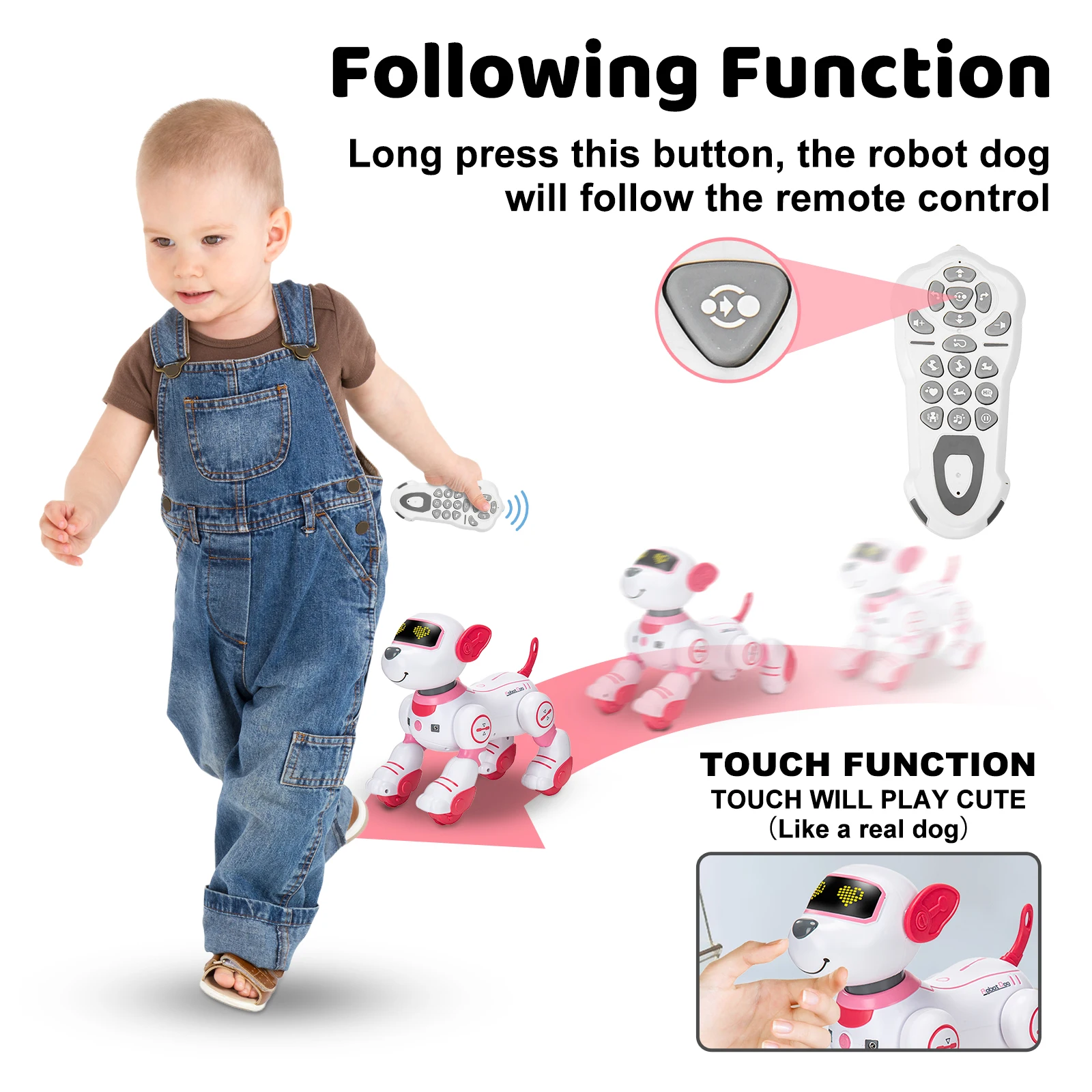 educational toys for kids 2024 electric dancing musical toy cartoon robot dog remote control electronic pets dog robot