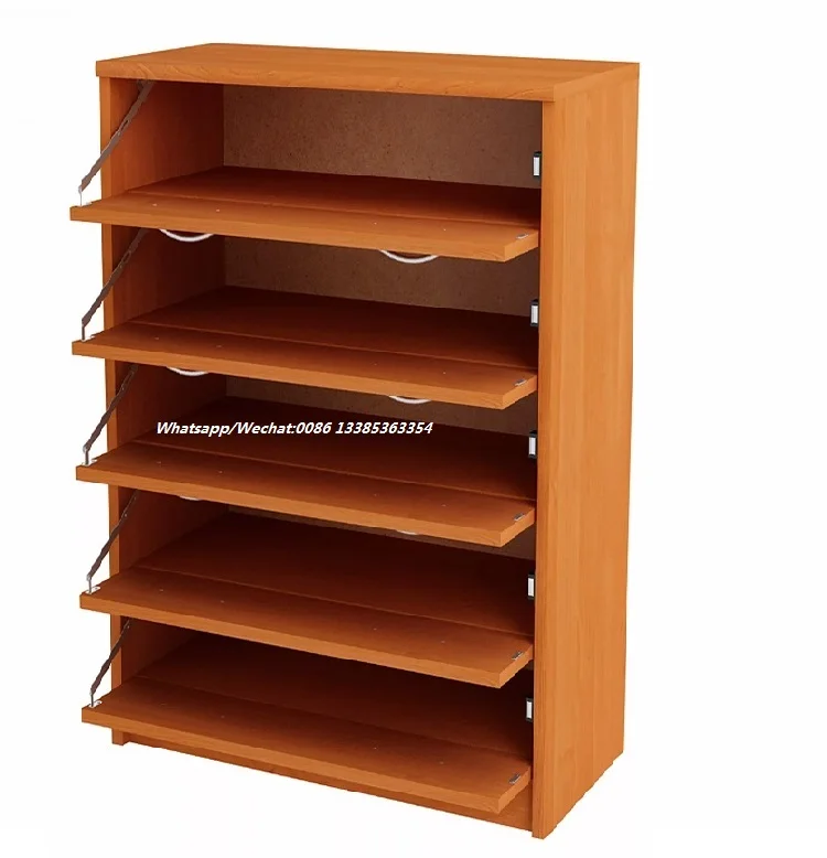 Factory wholesale wooden melamine particle board MDF shoe rack cabinet furniture modern for living
