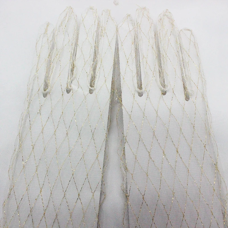 G9842M7 wedding gloves bridal glove tulle lace glove