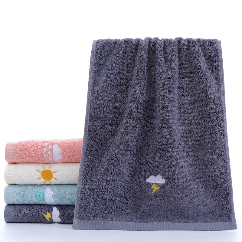 Wholesale Custom Embroidery Soft Cotton Children Dropshipping Products Absorbent Small Wash Cloth Bath Face Towel