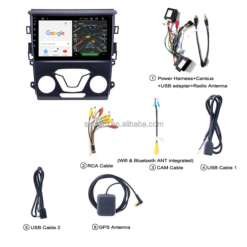 Mingxiang Android 10 car DVD for Ford Fusion 2013 Mondeo audio gps Android navigation system radio carplay 9inch