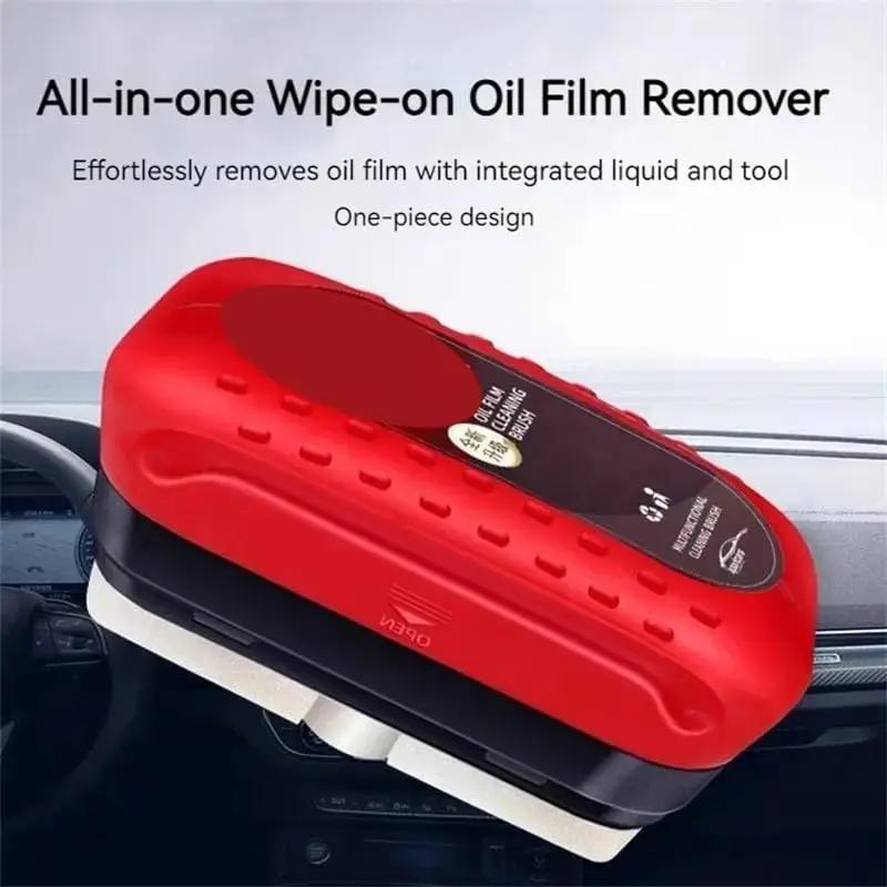 Factory Price Auto glass oil film remover Powerful front inside windshield oil film stain removal glass oil film cleaning brush