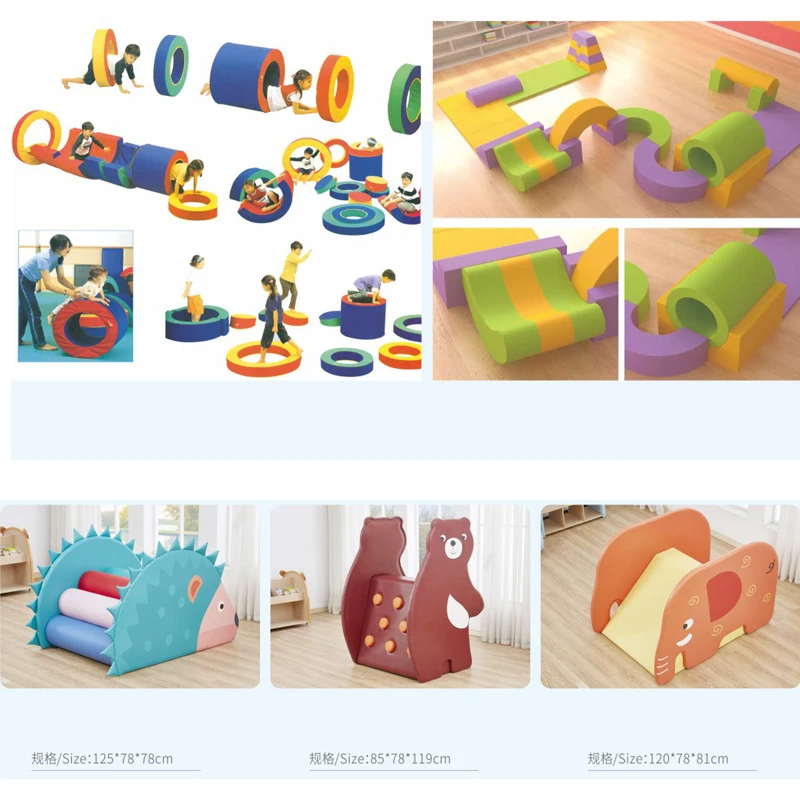 Children Indoor Play Area Equipment Furniture Set Kids Wooden Pretend Play Supermarket Shelves for Nursery School