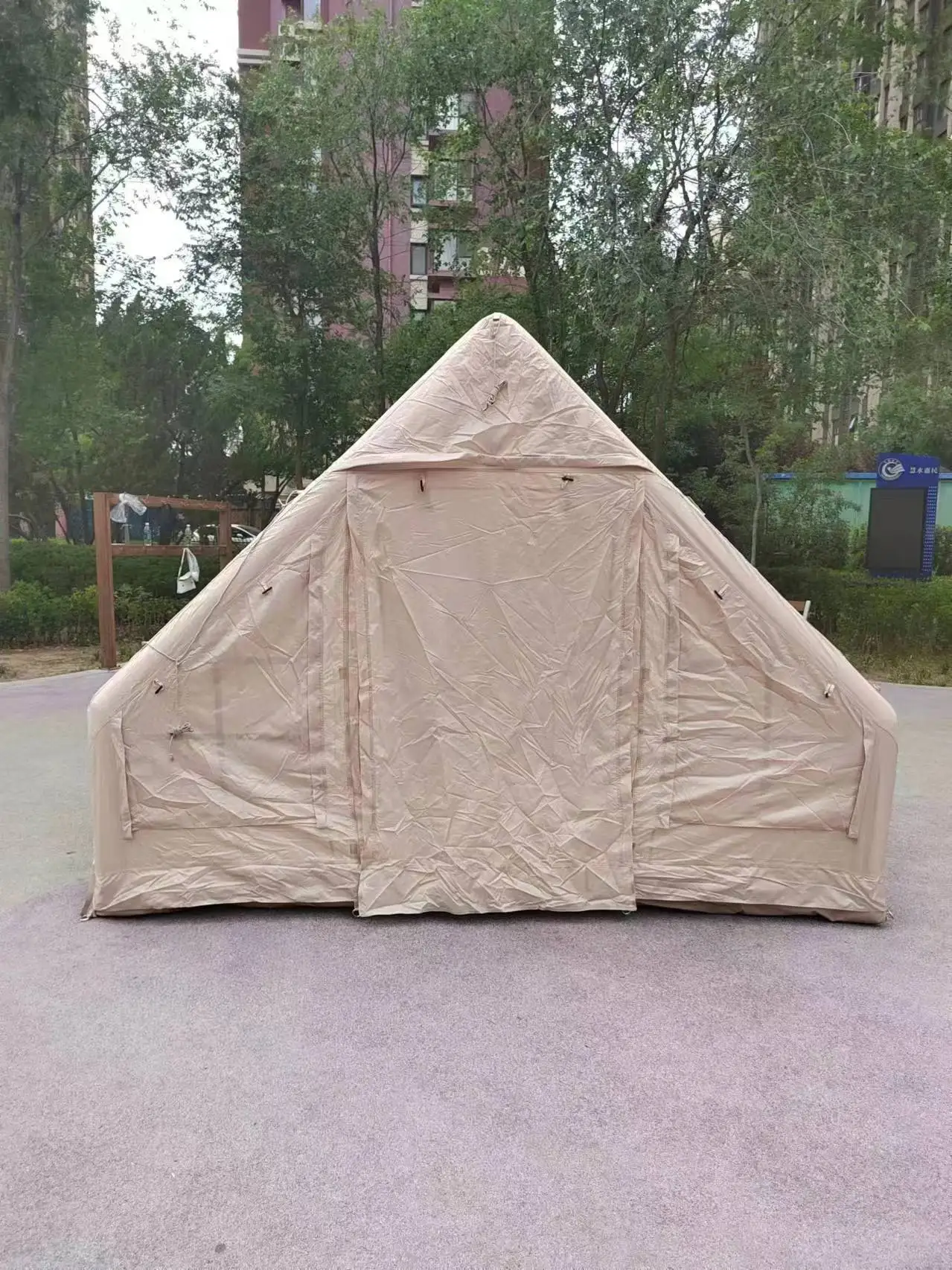 Inflatable Tent Outdoor Family Travel 2-in-1 Windproof, Rainproof, Sunshade Camping Tent