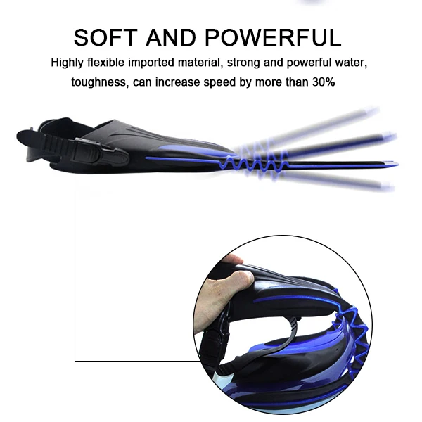 Other Swimming & Diving Products Long Blade Fins Spearfishing Free Dive Fins With Adjustable Fins