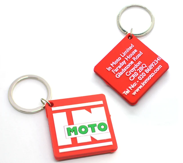 Promotional Customized 2d 3d Company Logo PVC Plastic Keychain Rubber Keychain