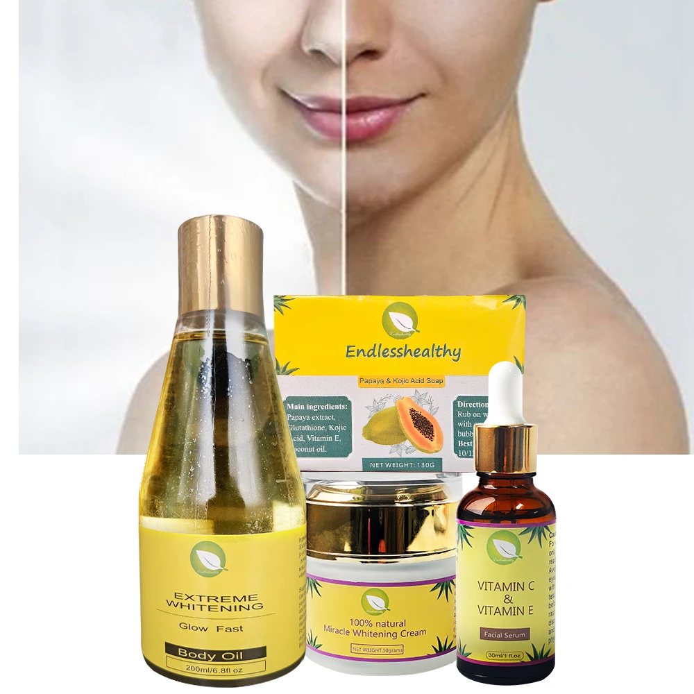 Custom Natural Aloe Vera Skin Care Set Face Brightening Cream Face Cream Anti-Aging Essence Personal Skin Care Set Private Label