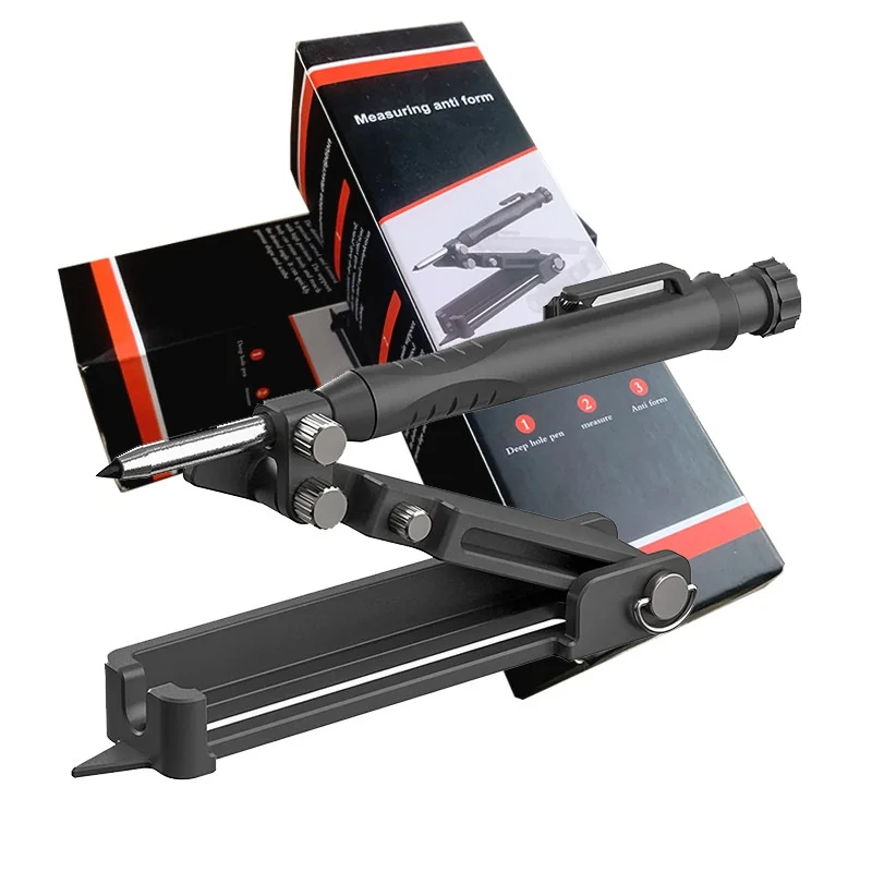 4 in 1 Multifunctional Tool Construction Pencil Deep Hole Woodworking Marking Scriber Pencil Custom Carpenter Pencil Set Refill